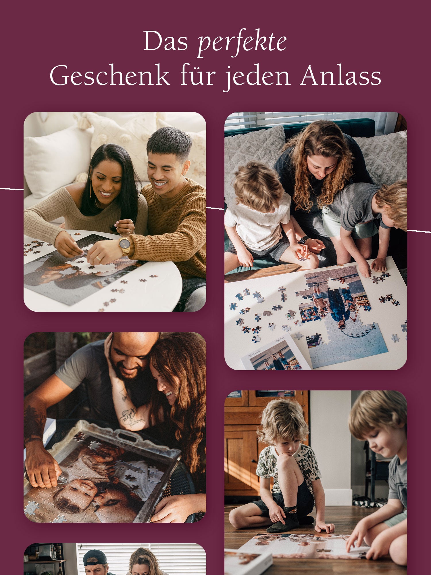 Personalisiertes Fotopuzzle – hochwertiges Puzzle mit eigenem Foto, perfektes Geschenk für Familie, Freunde oder Partner