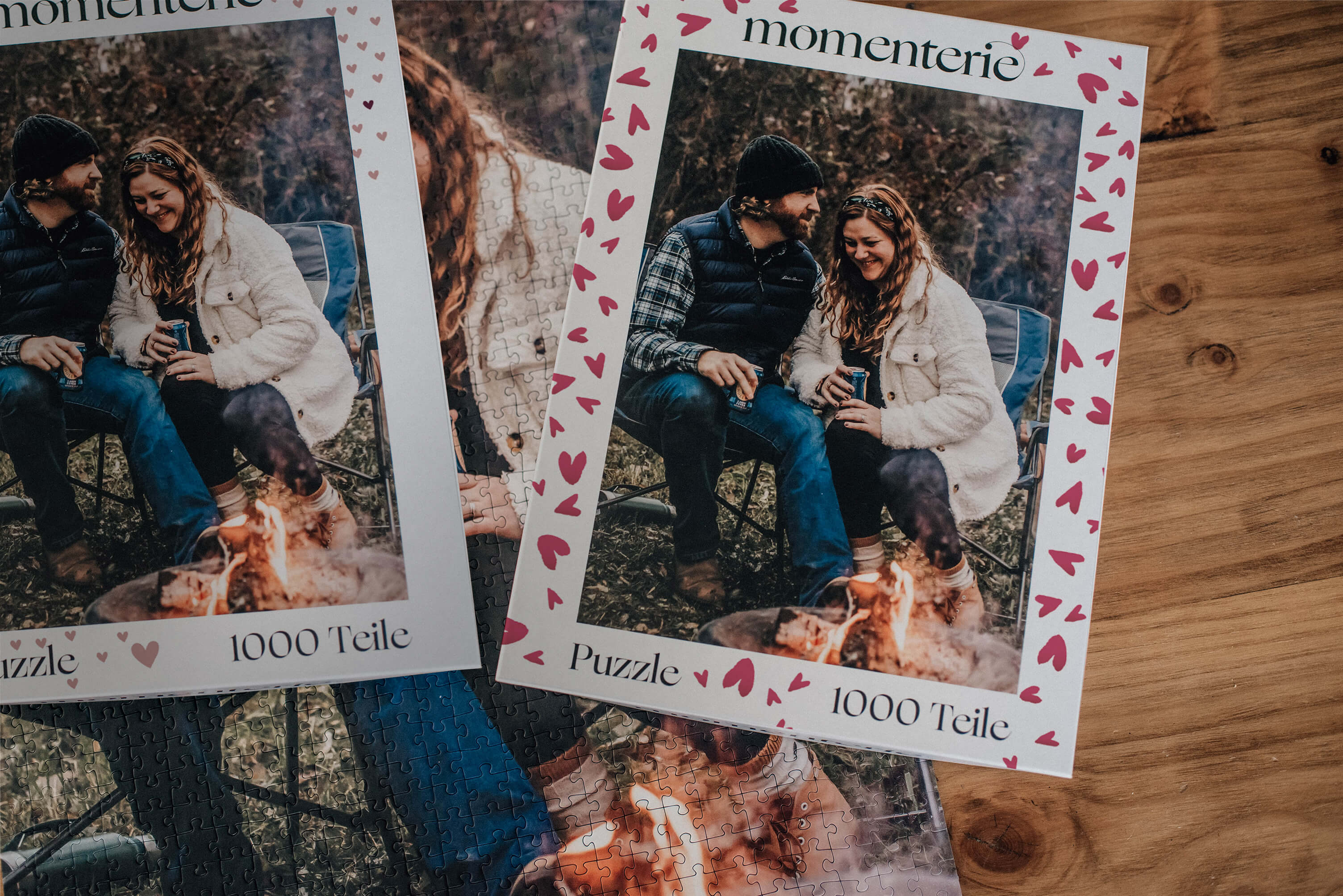 Fotopuzzle mit 1000 Teilen – personalisierbares Puzzle mit eigenem Bild, ideal als romantisches Geschenk zum Valentinstag, Jahrestag oder für besondere Momente zu zweit.